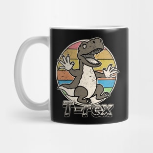 T-Rex Retro Distressed Style Vintage Dinosaur Mug